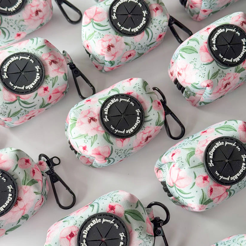 Peony Petals Dog Poop Bag and Treat Holder