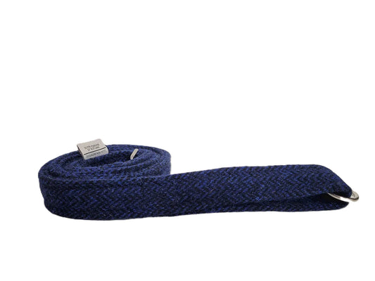 Harris tweed midnight blue dog lead
