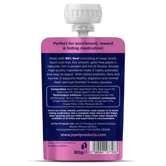 JR Purely For Cats Beef Paste+ smooth beef cat treat squeeze pouch
