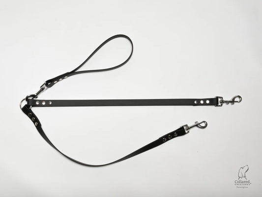 Black waterproof split /double lead