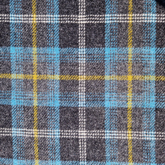 Harris tweed blue grey check