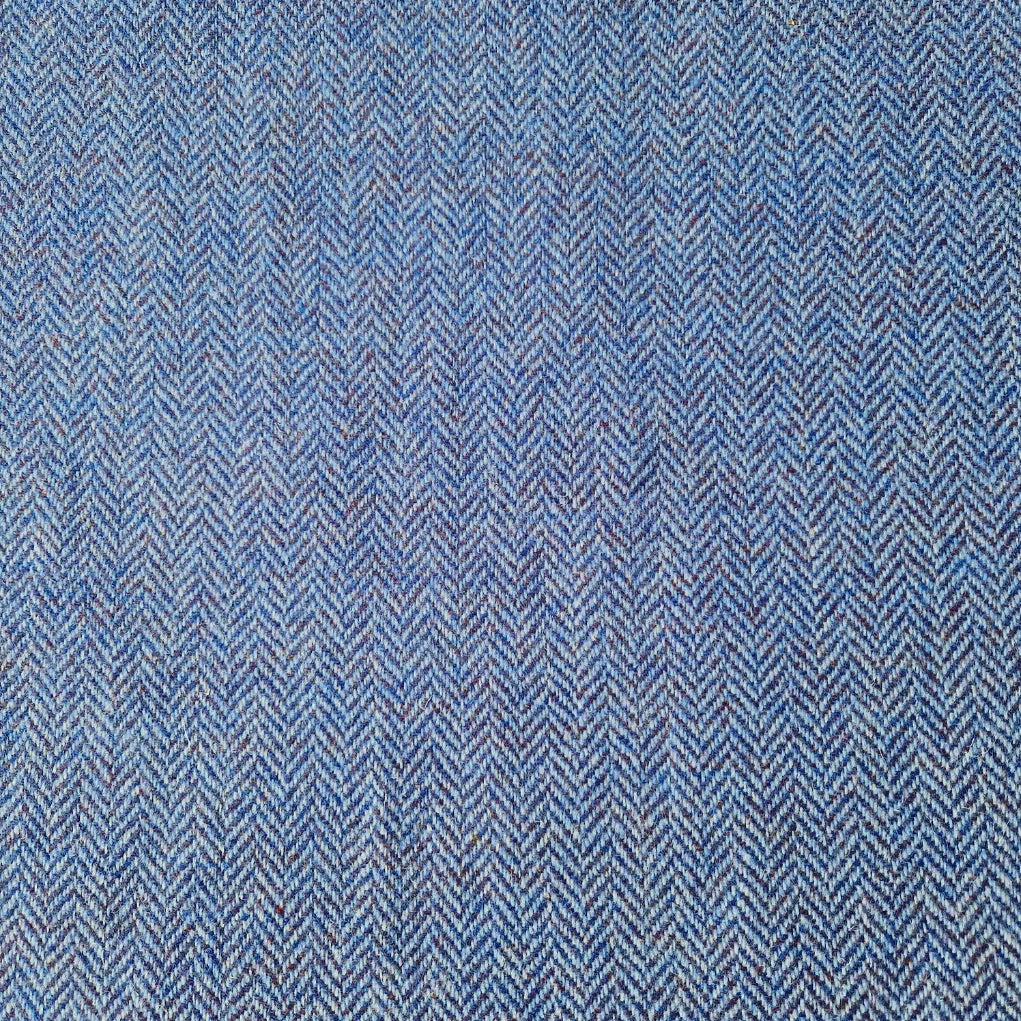 Blue herringbone harris tweed