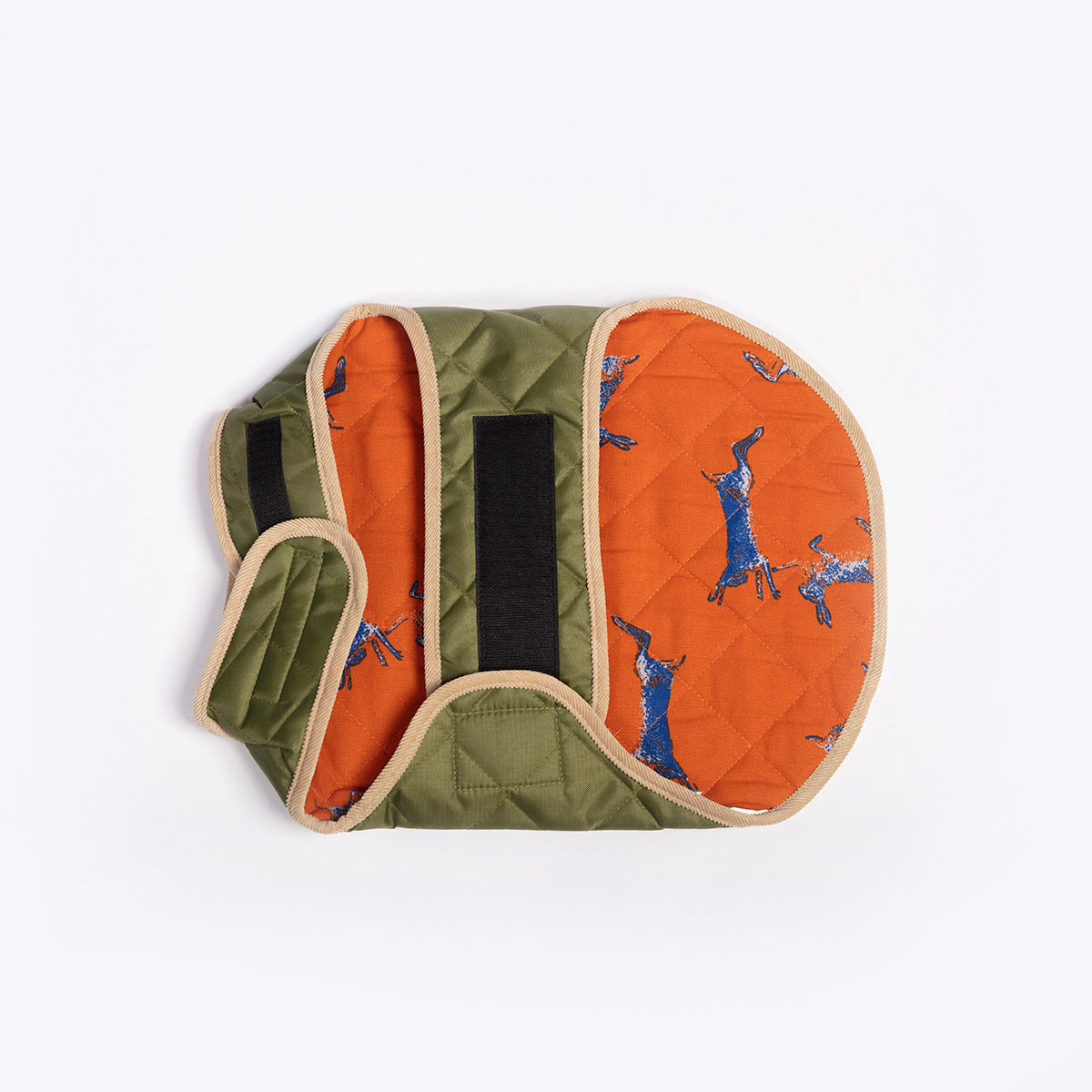 Quilted dog coat lined boxing hare