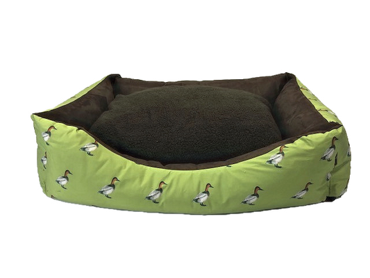 Dog settee bed nature range duck pattern