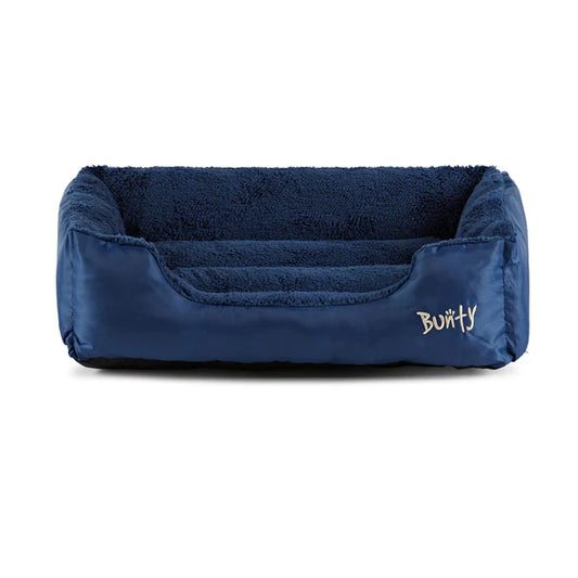 Bunty Fleece deluxe dog bed blue medium