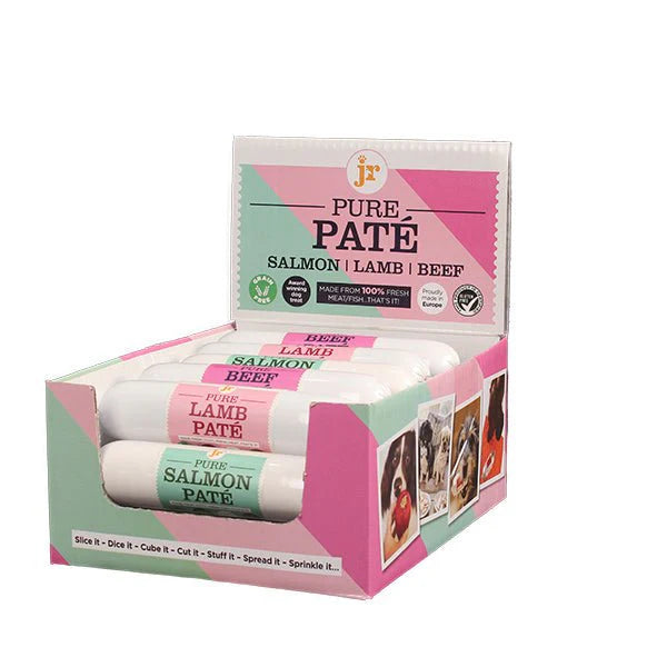 100% Pure Dog Pate variety Pack, Salmon, beef and Lamb