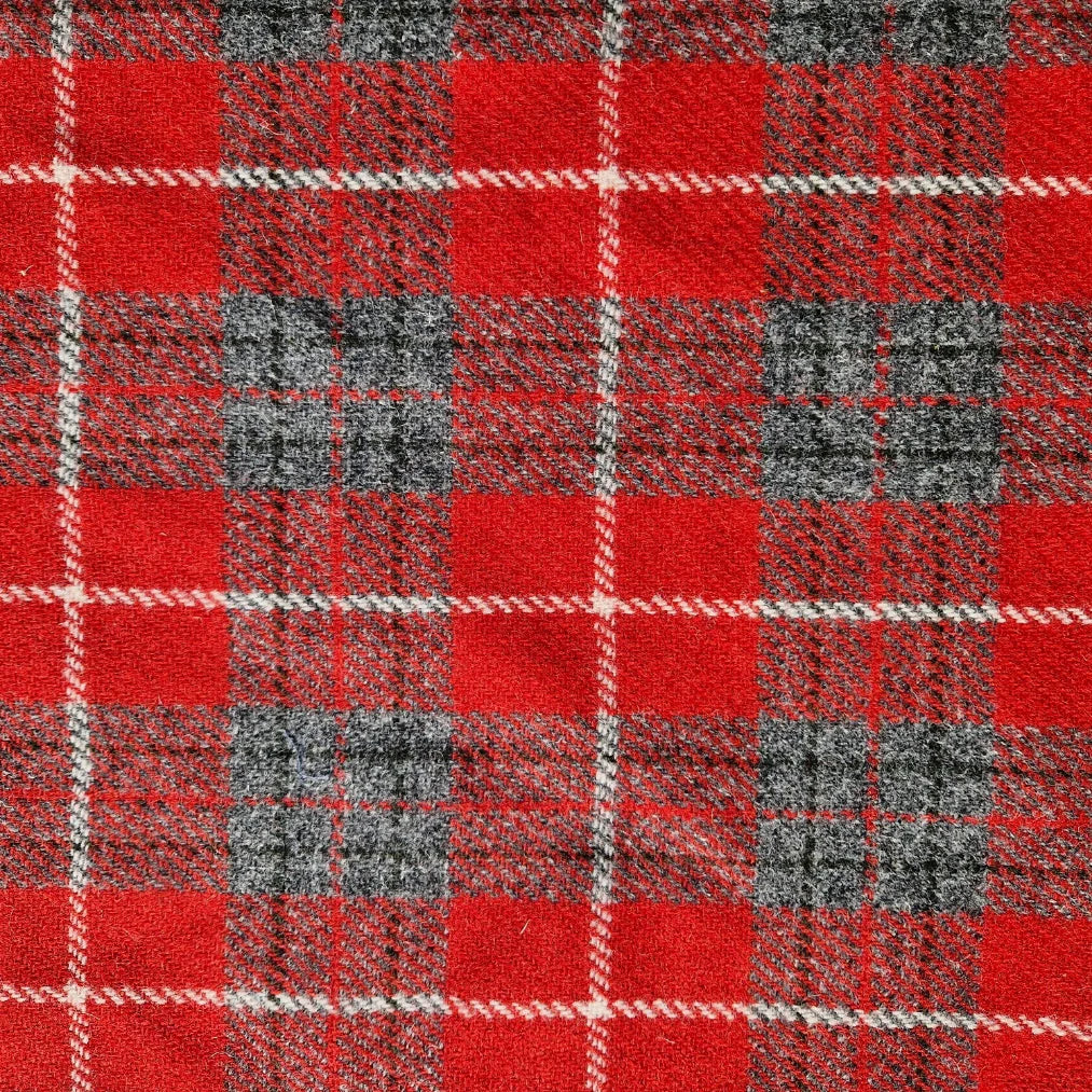 Harris Tweed Red and Grey Check