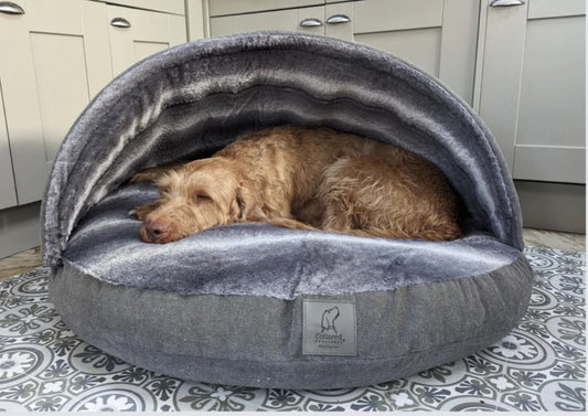 Dog Cave Bed with Removable Hood