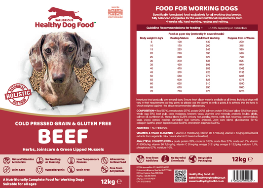 Cold Pressed Beef Grain Free Dog Food