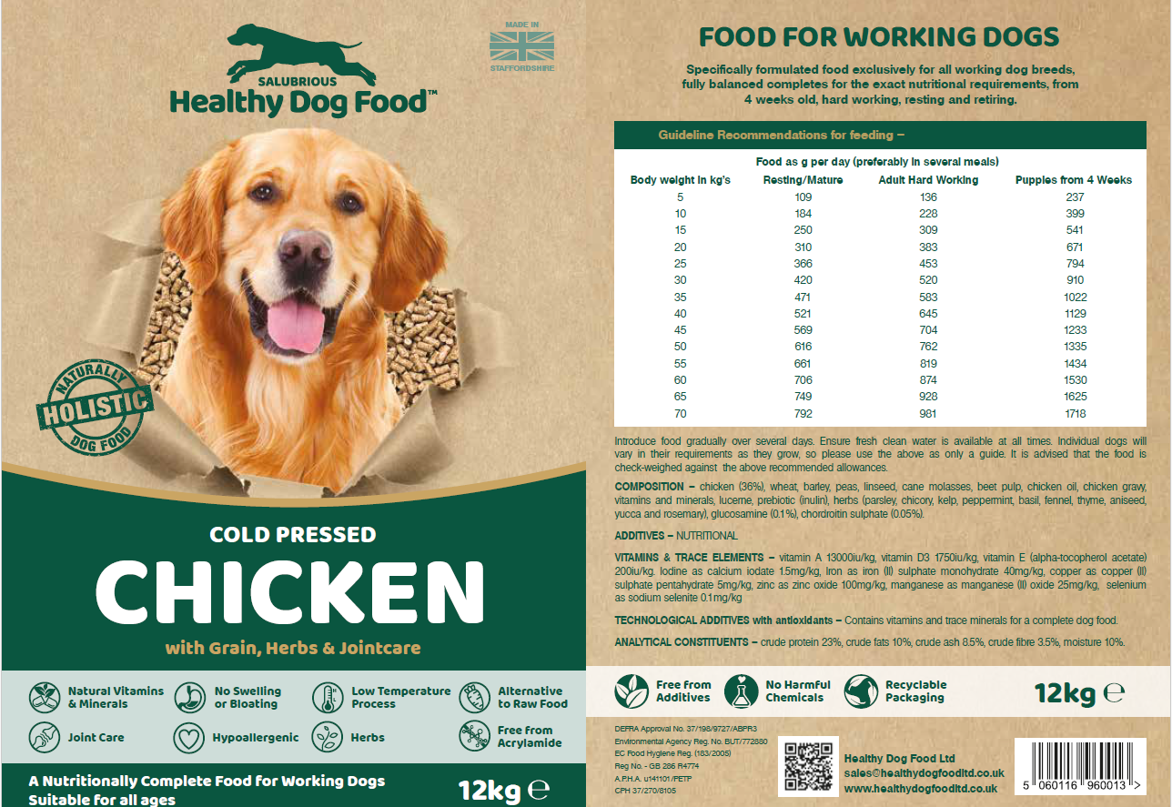 Cold pressed chicken with grain
