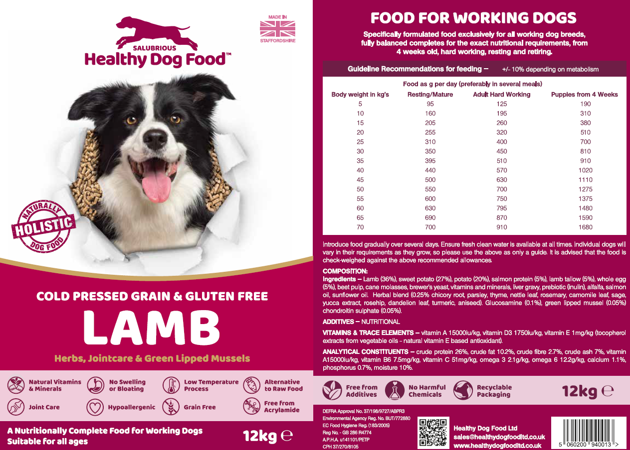 Cold pressed salubrious Lamb food