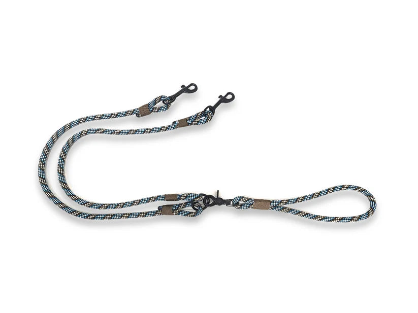 Blue and brown rope split lead