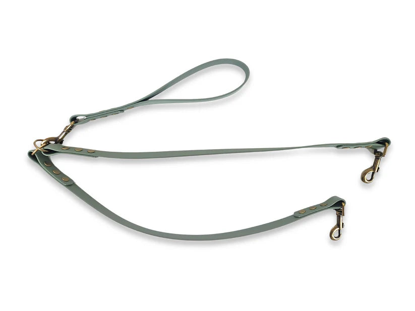 Waterproof Split Double Lead Grey