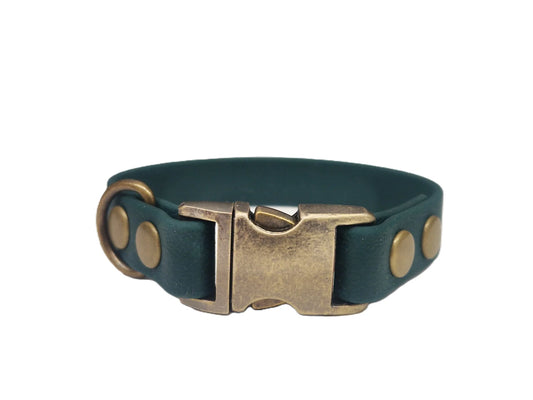 Dark Green Toy breed Waterproof Dog Collar