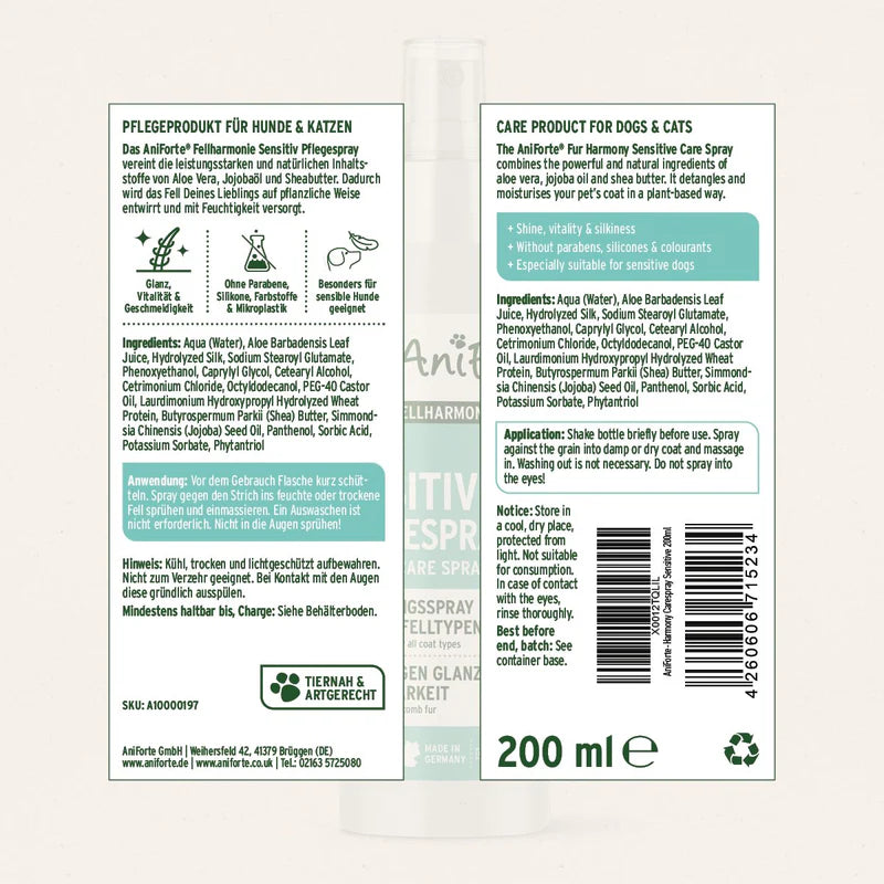 Fur Harmony Sensitive Care Spray for Detangling