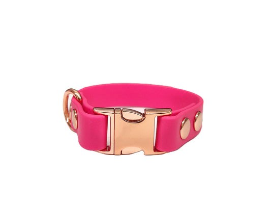 Fuschia Toy breed Waterproof Dog Collar