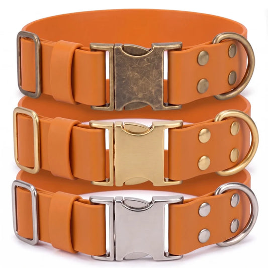 Burnt Orange 38mm Waterproof Biothane Giant Dog Collar Choice of Clasps