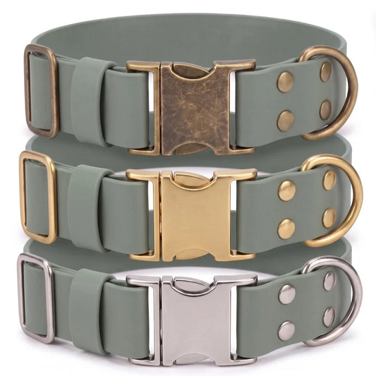 Country Green 38mm Waterproof Biothane Giant Dog Collar Clasp Colour Options