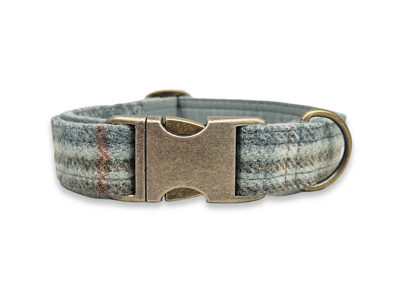 Hunting Tower Celestial harris tweed dog collar with Clasp