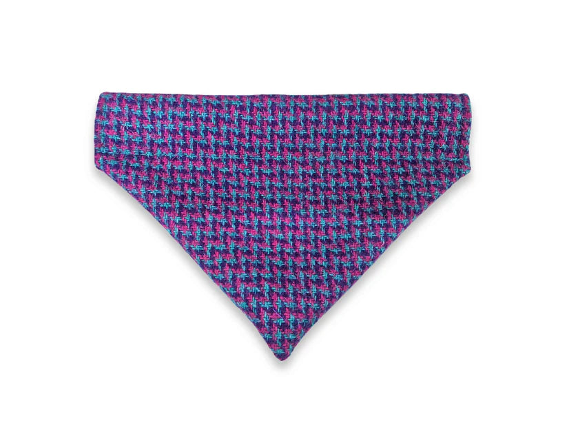 Harris Tweed Magenta Violet Teal Bandana