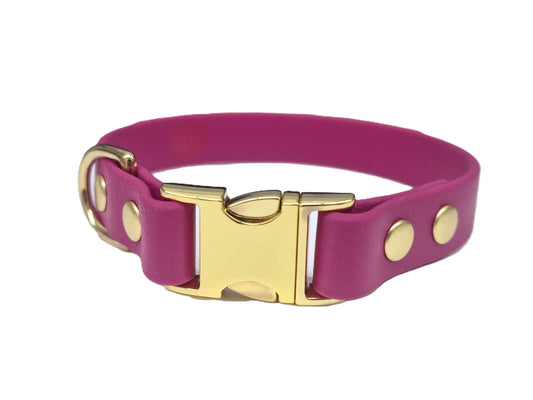 Magenta Toy breed Waterproof Dog Collar