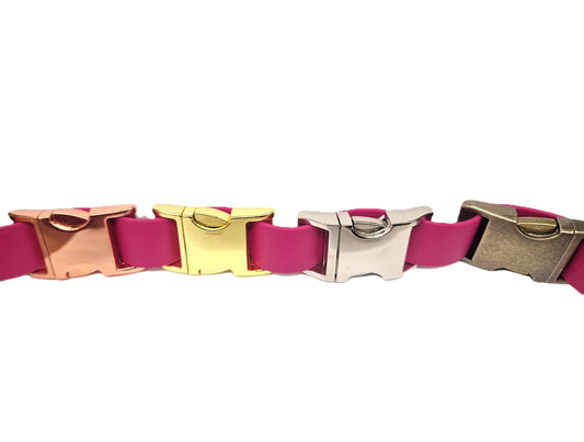 Metal clasp collar colour options