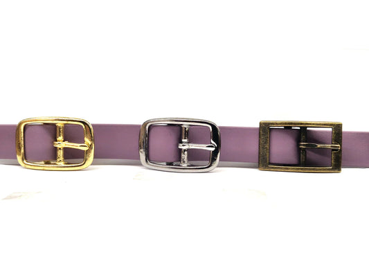 Mauve dog collar buckles