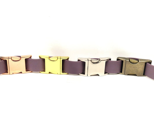 Mauve Waterproof collar metal clasp colour options
