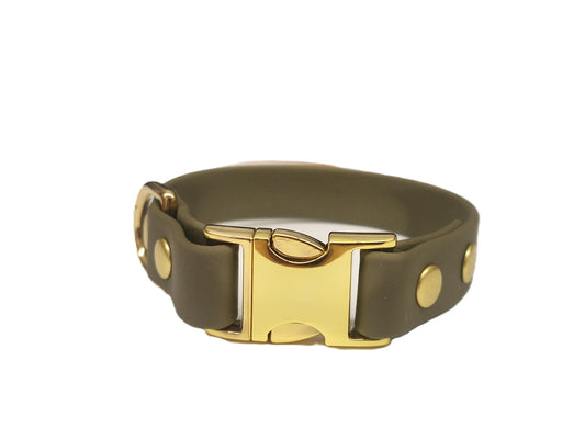 Olive Green Toy breed Waterproof Collar