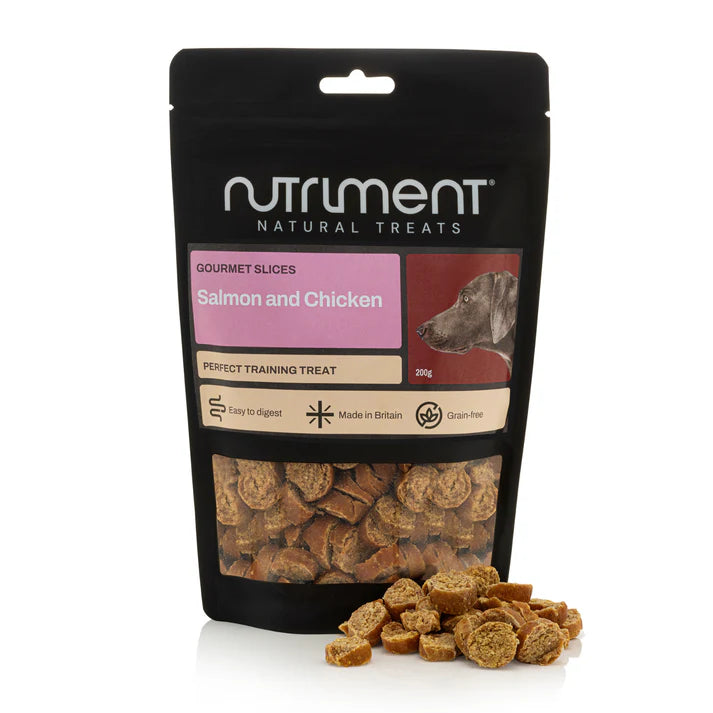 Salmon and Chicken Gourmet Slices for Dogs, Training Treats