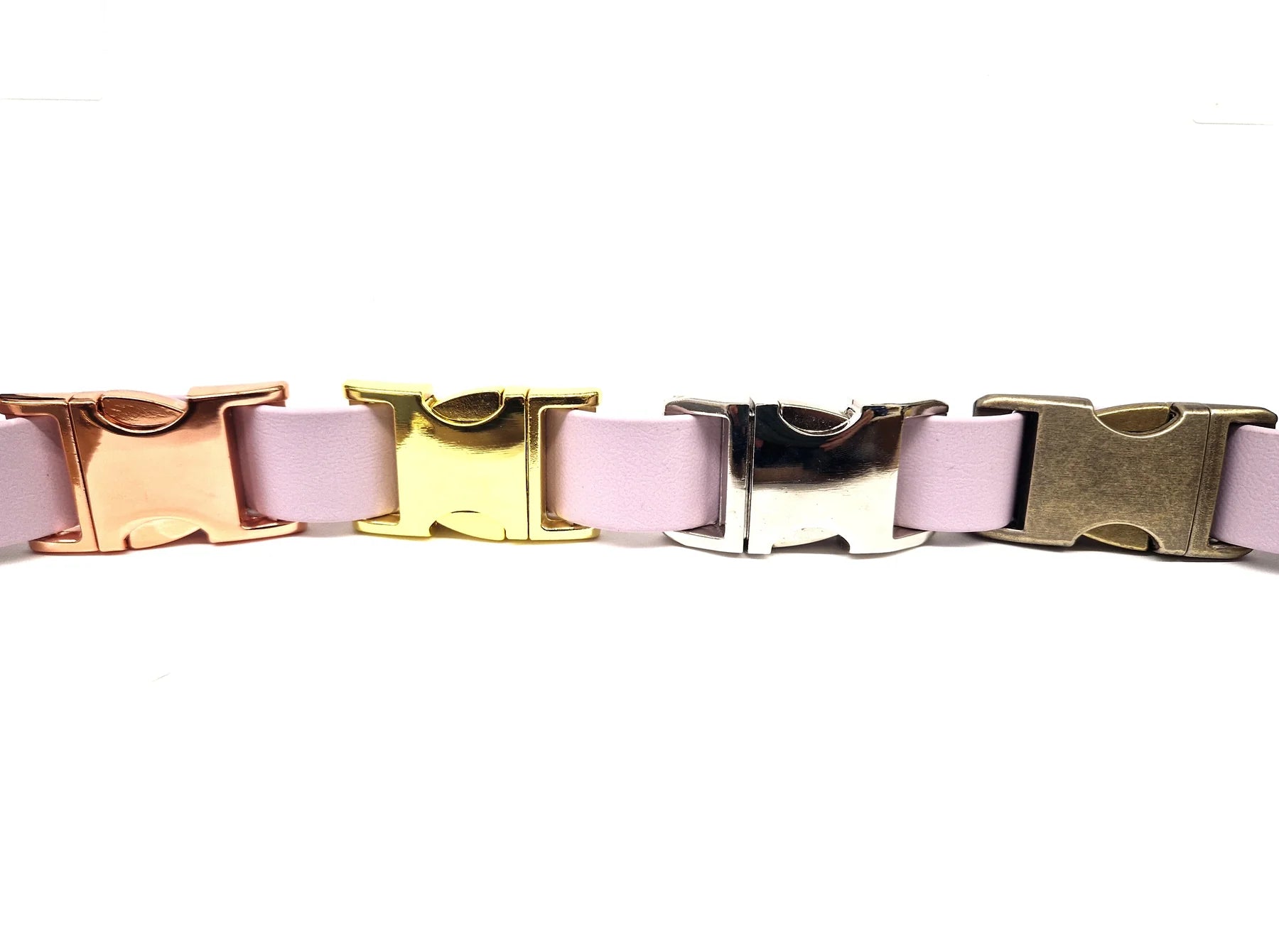 Metal clasp colour options for dog collars