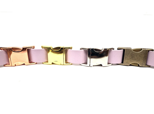 Metal clasp colour options for dog collars