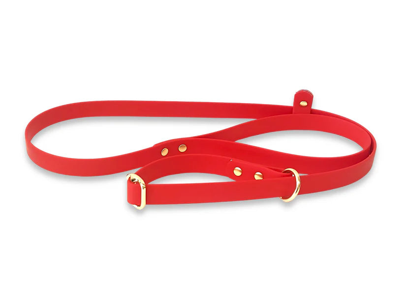 Waterproof Biothane Slip Lead Red