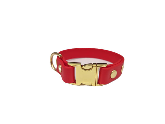Red Toy breed Waterproof Dog Collar