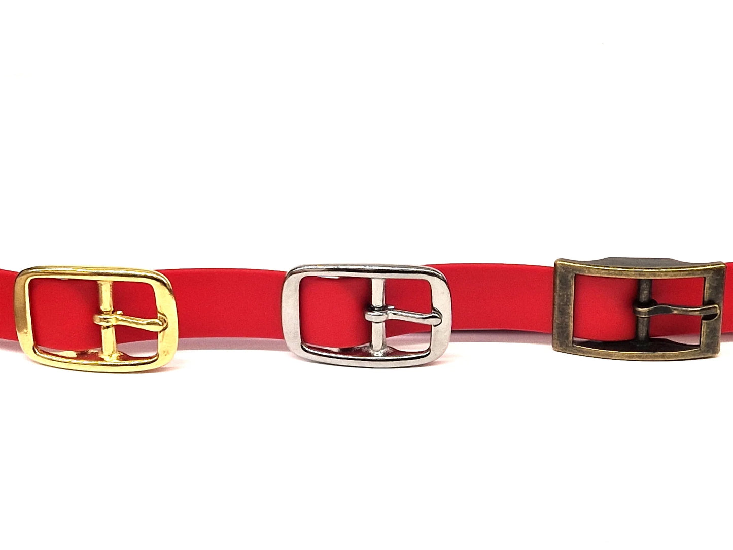 Red dog collar buckles