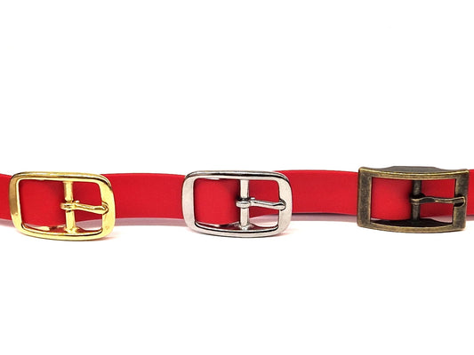 Red dog collar buckles