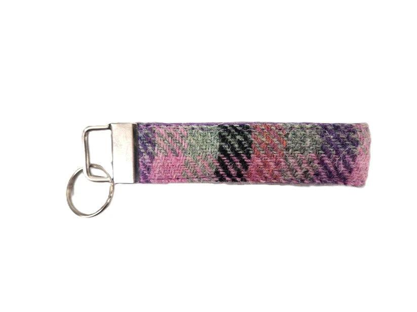 Rose & Amethyst Check Key Fob