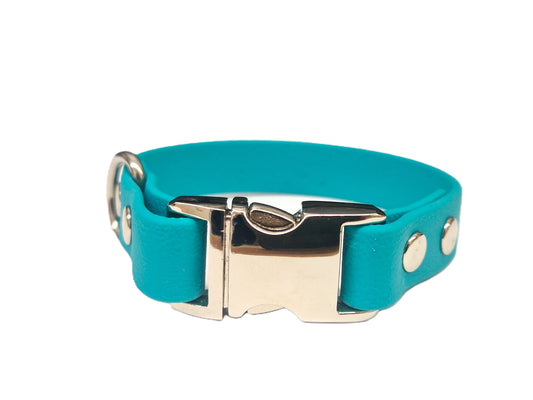 Teal Toy breed Waterproof Dog Collar