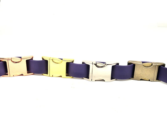 Violet dog collar metal clasp colour options