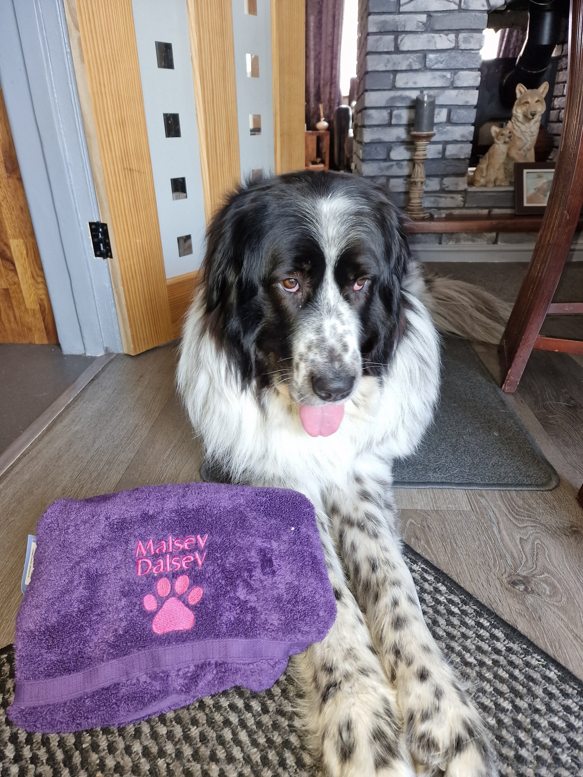 Personalised embroidered towel