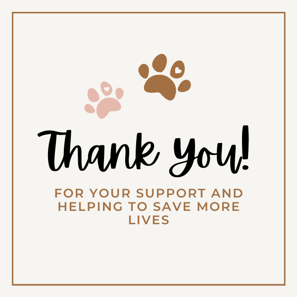 Thankyou for supporting dog rescue
