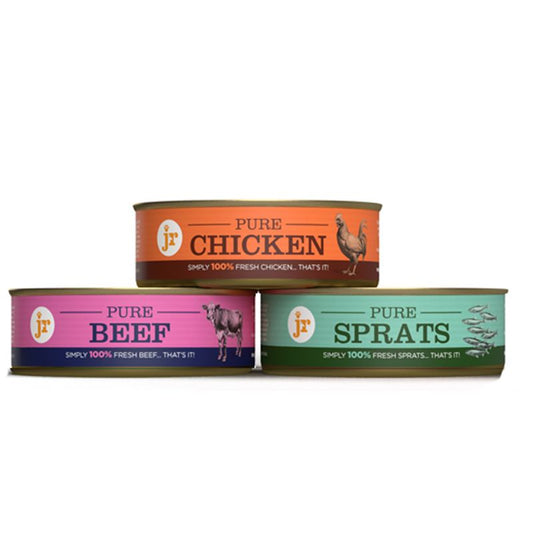 JR Pure toppers Mixed Pack Chicken, Beef and Sprats