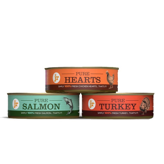 100% Natural Dog Food Topper Variety Pack | Chicken Hearts, Turkey & Salmon