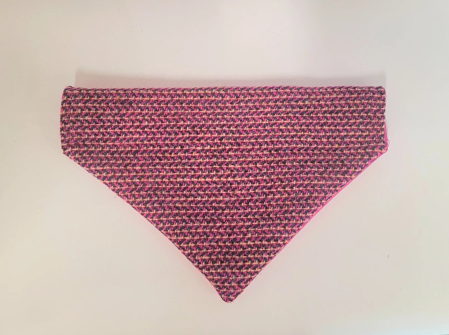 Harris Tweed Pink Paradise Dog Collar Bandana