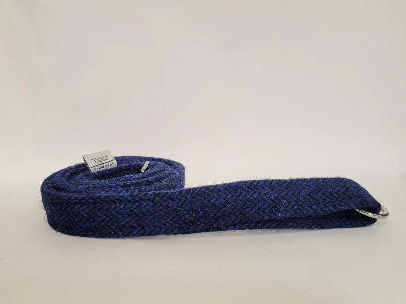 Harris Tweed Midnight Blue Herringbone Dog Lead