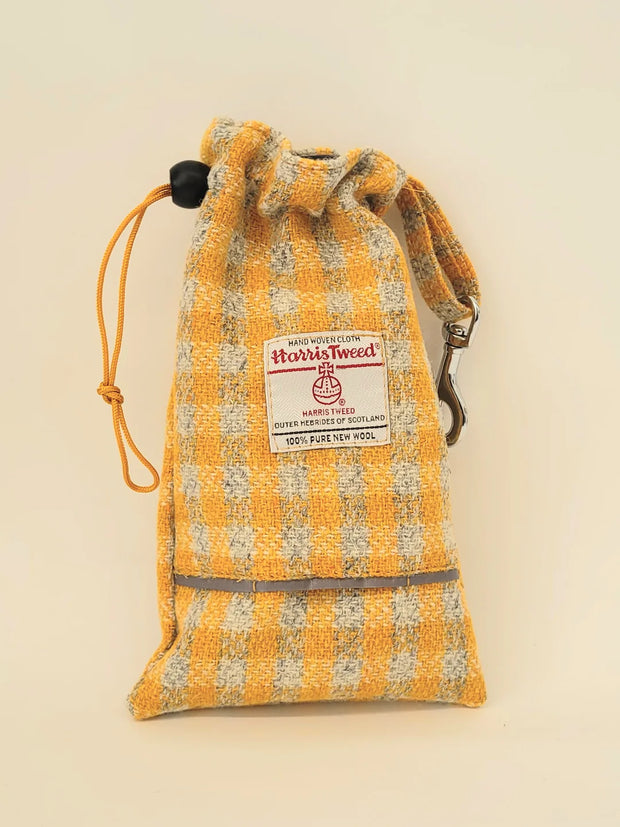 Harris Tweed Sunflower Check Dog  treat bag