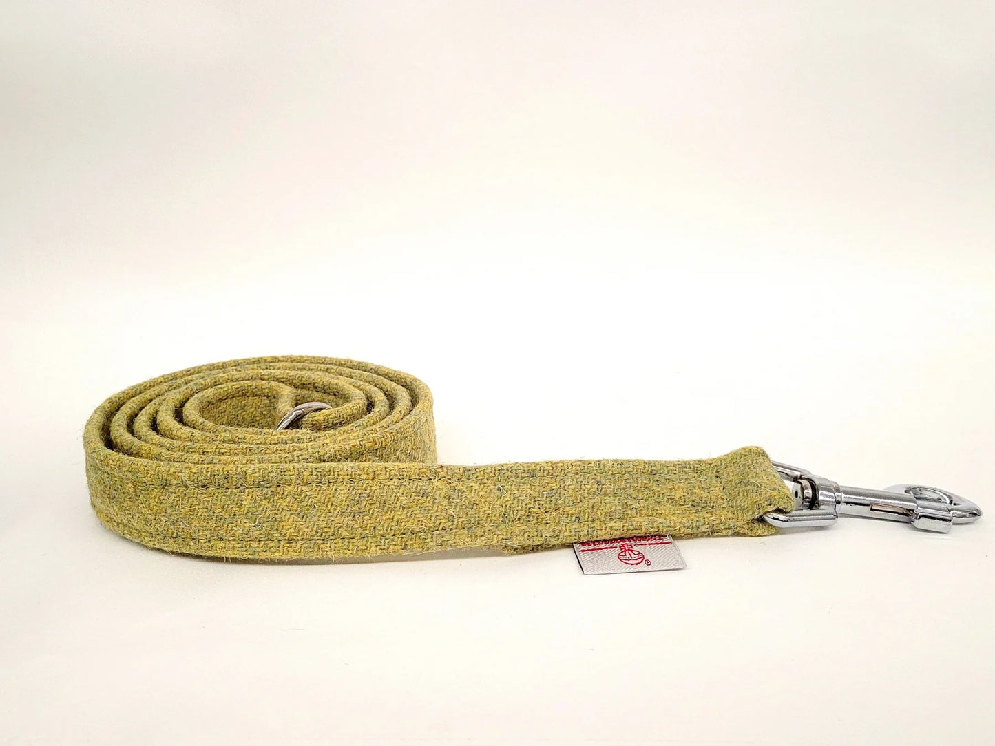 Harris Tweed Pear Green Dog Lead