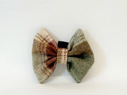 Abraham Moon Sky Agate Check bow tie