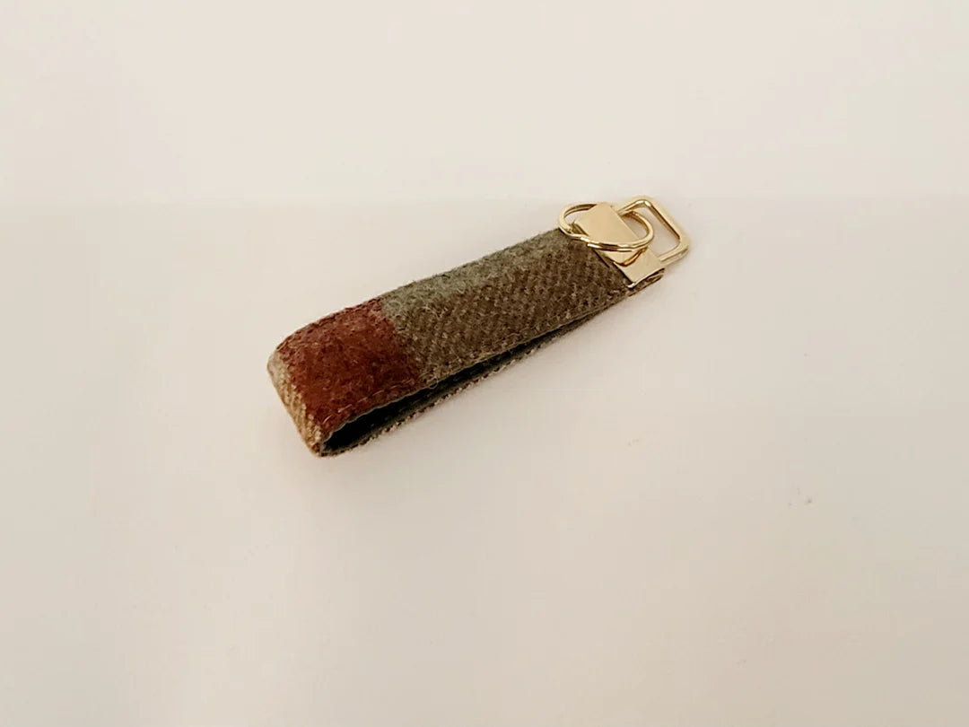 Abraham Moon Sky Agate Check Keyring