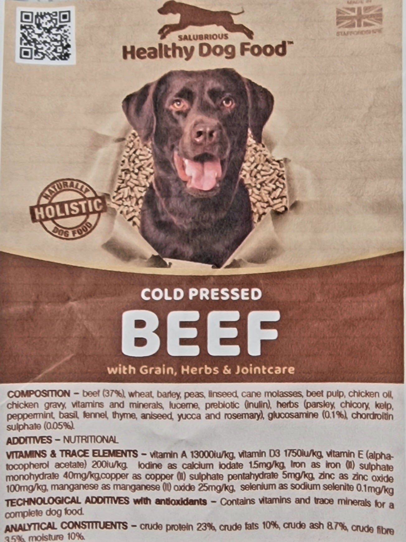 Salubrious Beef Working Dog Food 